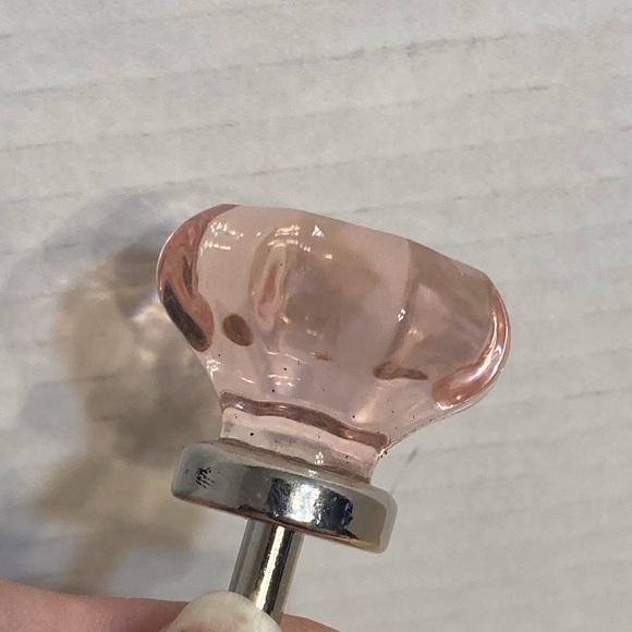 Pink Glass Drawer Knob - Picture 2 of 4